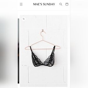 Mae's Sunday Ethereal bralette black size small